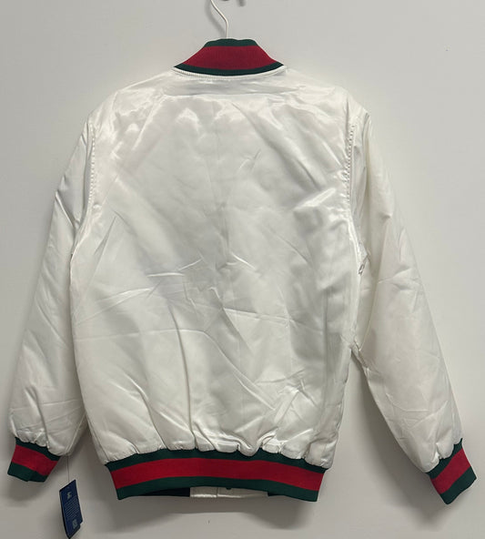 White Knicks Starter Jacket